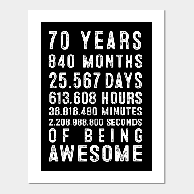 70th Birthday 70 Years 840 Months Of Being Awesome 70 Years Posters 70th-birthday-70-years-840-months-of-being-awesome-70-years-posters